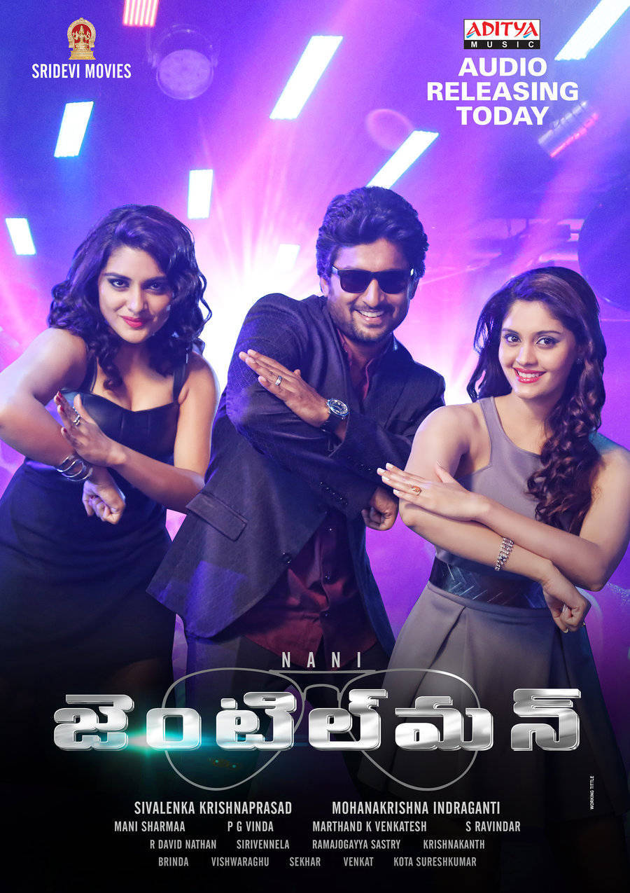 Latest Gentleman Telugu Movie Posters starring Nani, Surabhi, Niveda Thomas
