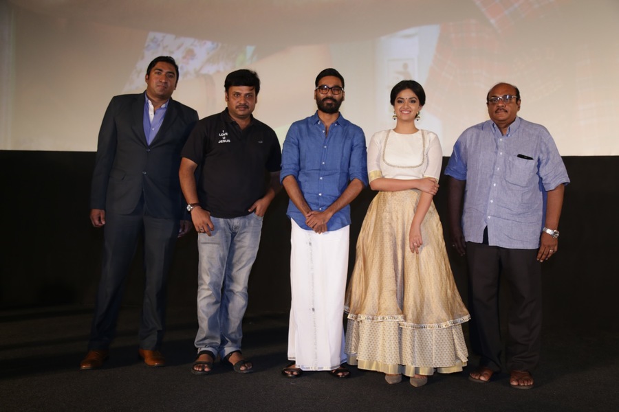 Keerthy Suresh and Dhanush at Thodari Audio Launch