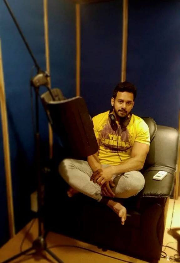Actor Bharath in Kadugu Movie Dubbing