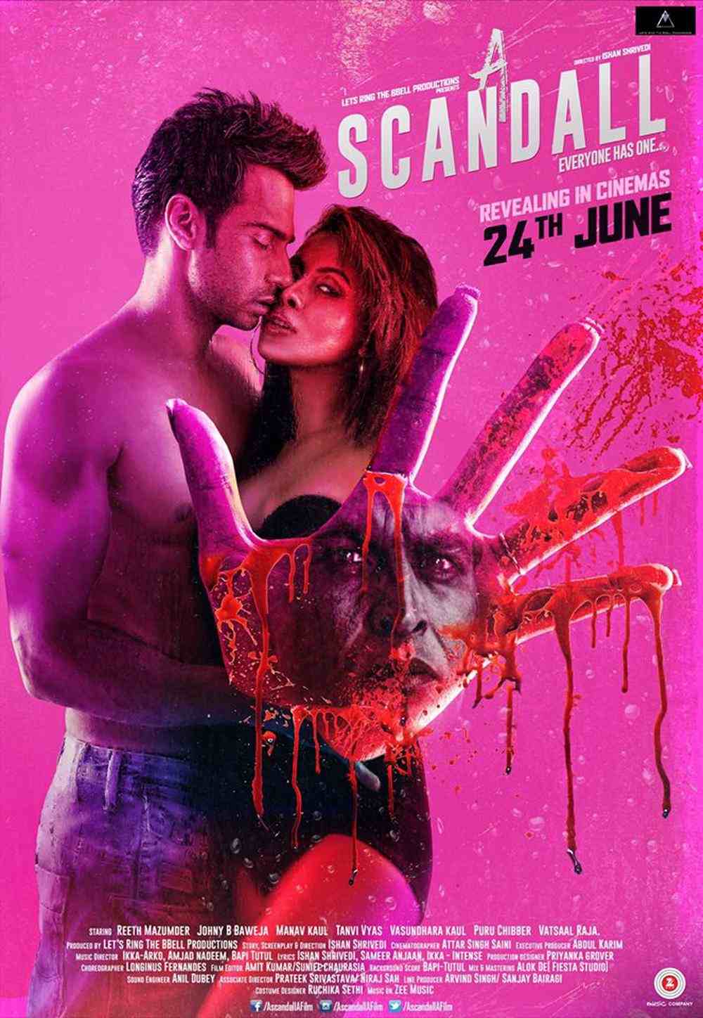 A Scandall Hindi Movie Posters starring Johnny Baweja, Reeth Mazumder