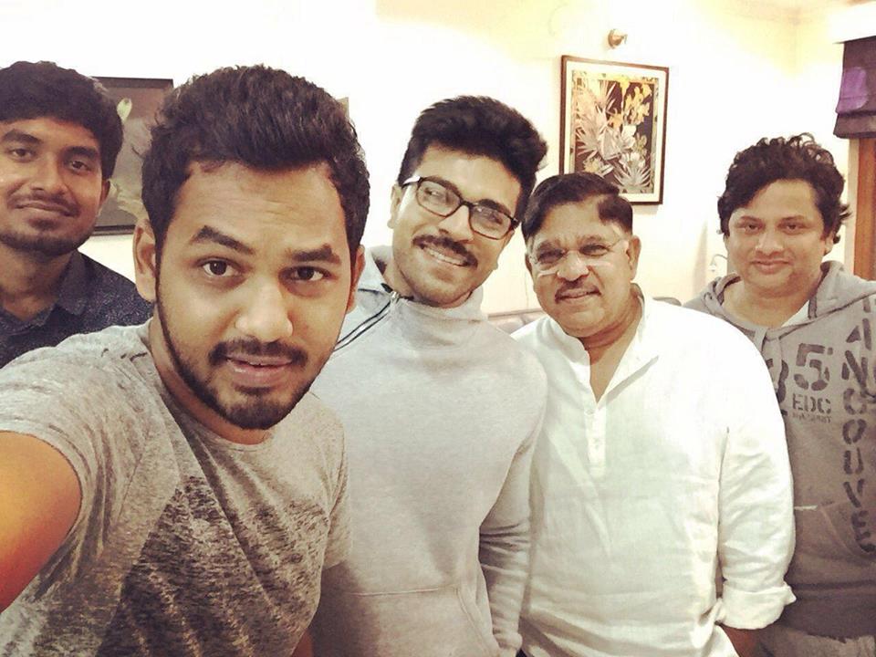 Ram Charan and Hiphop Tamizha from the sets of Dhruva