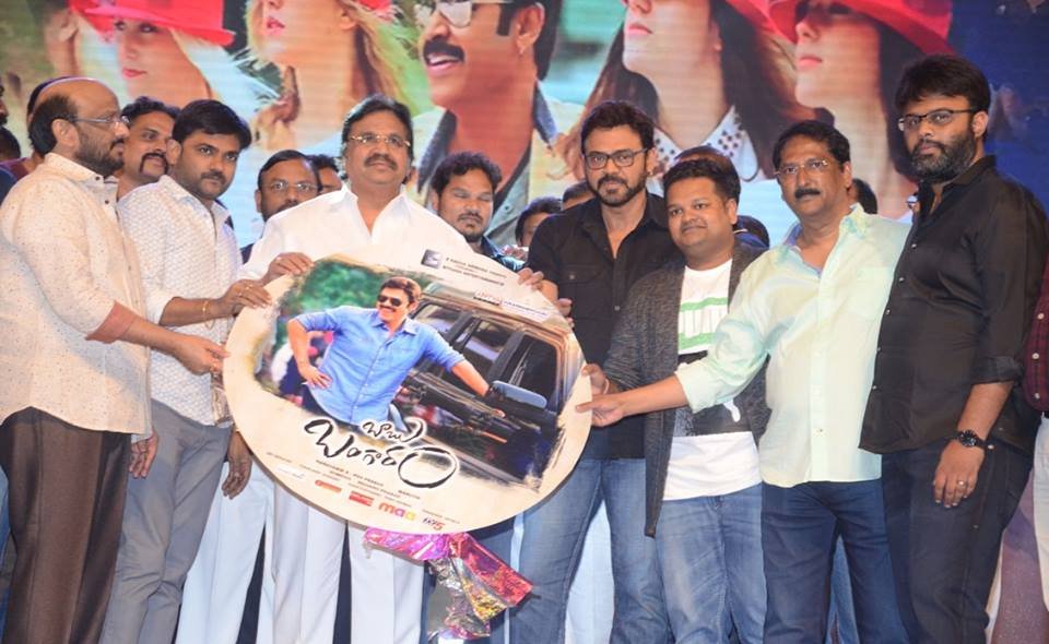 Venkatesh, Ghibran and director Maruthi at Babu Bangaram Audio Launch Stills