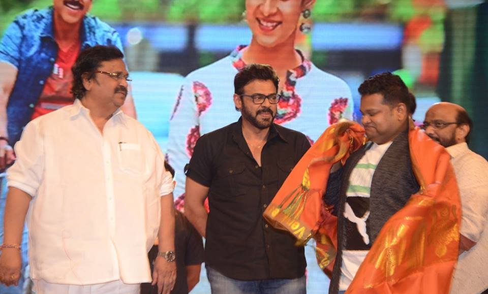 Venkatesh, Ghibran at Babu Bangaram Audio Launch Stills