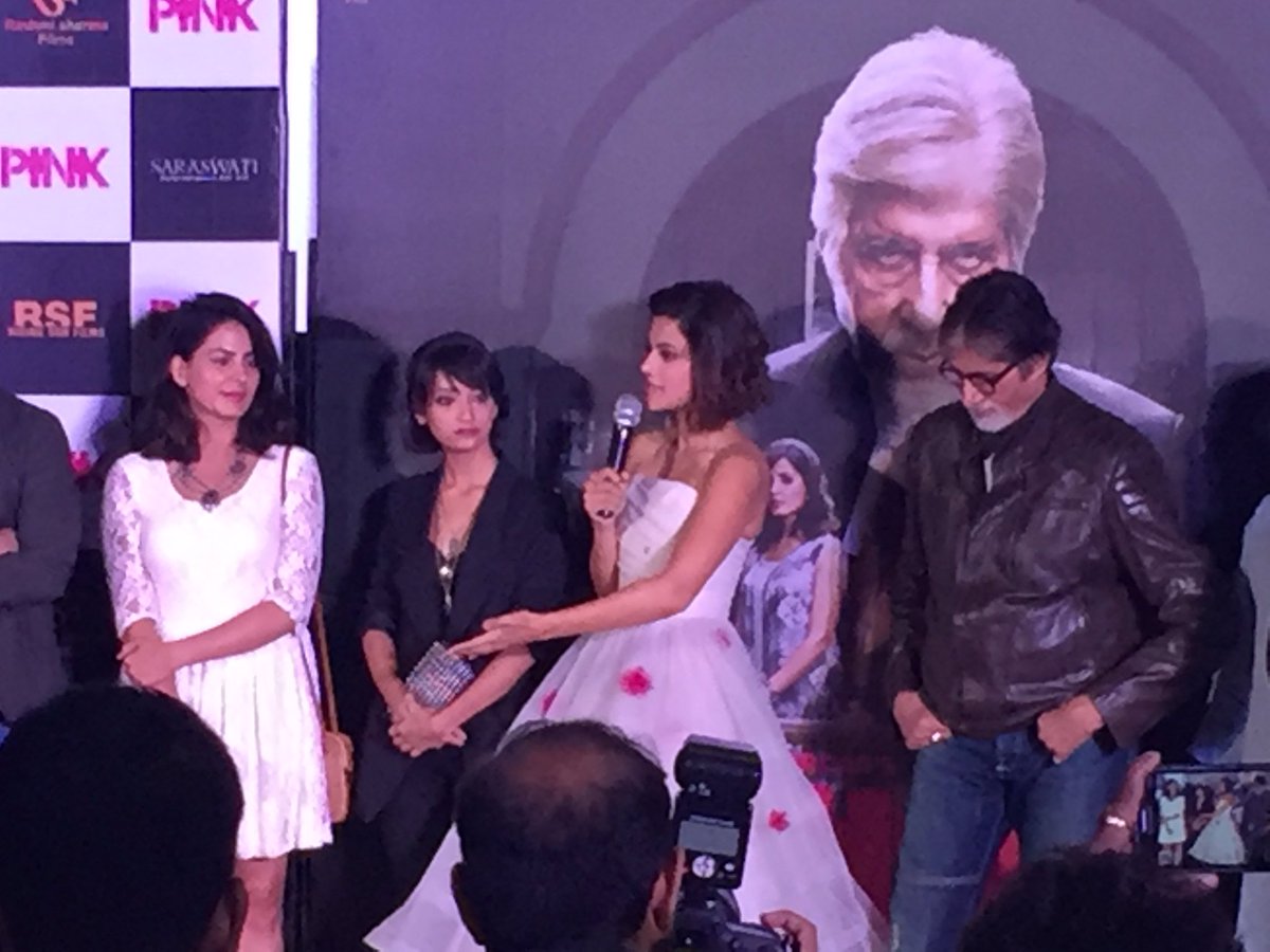 Amitabh Bachchan and Pink Team at Pink Trailer Launch