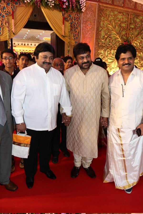 Actor Prabu, Ramki & Chiranjeevi at actress Raadhika Sarathkumar's daughter Rayane Wedding