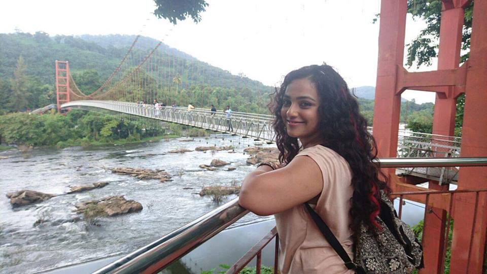 Nithya Menen at Janatha Garage Shooting Spot