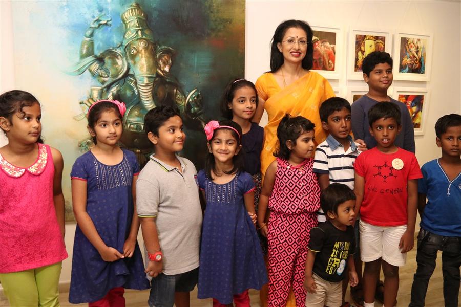 The participants of Ganesh 365 art exhibition were honoured by Gautami