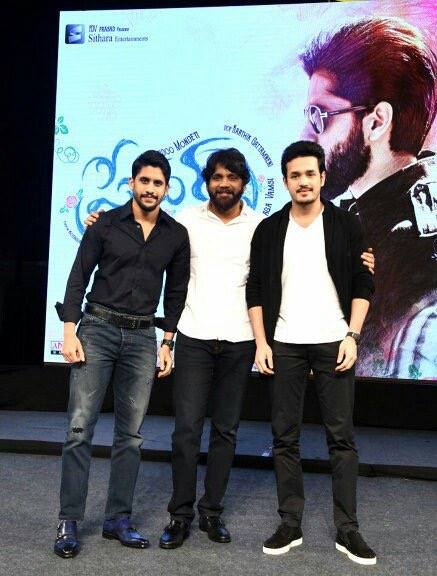 Nagarjuna, Akhil and Naga Chaitanya at Premam Audio Launch