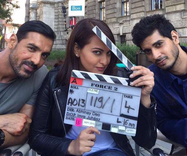 Force 2 working stills | John Abraham and Sonakshi Sinha