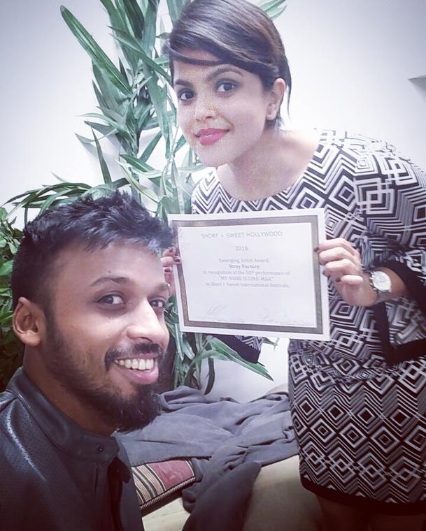 Pooja Devariya and Mathivanan Rajendran Hollywood Journey Stills