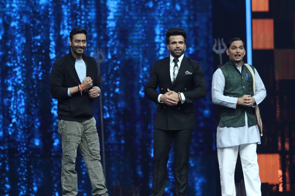 Ajay Devgan on the sets of Super Dancer India show for Shivaay promotions