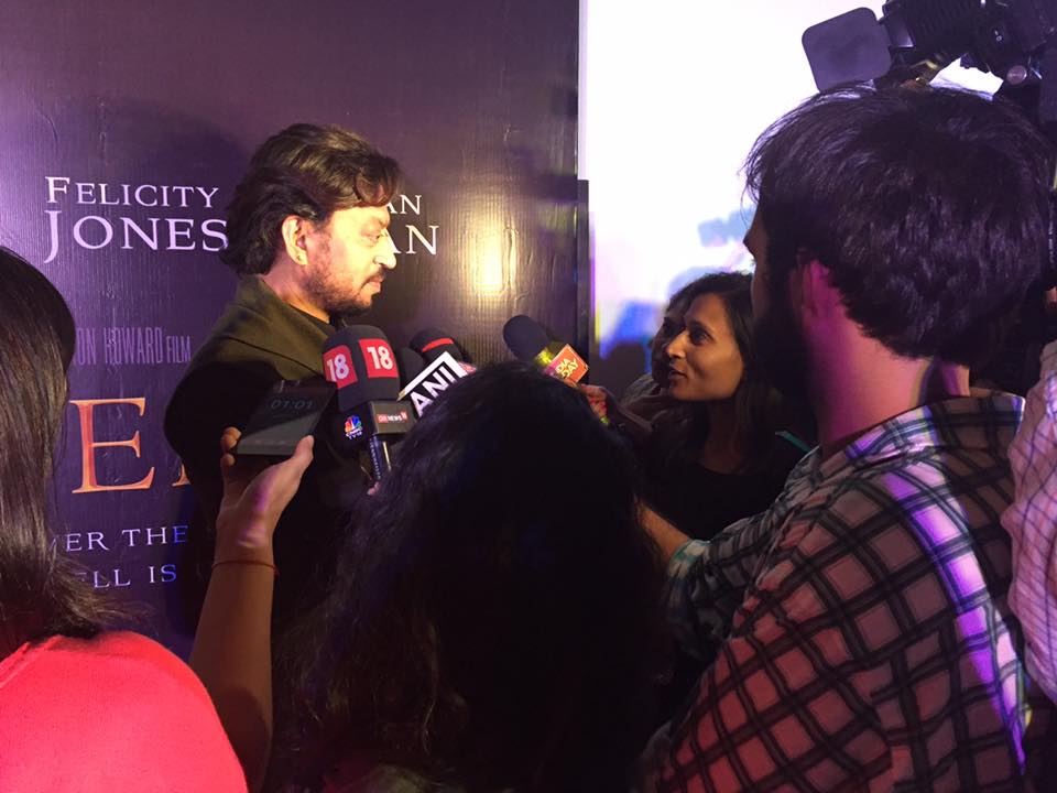 Actor Irrfan Khan launched a special trailer of \"Inferno\" in Delhi