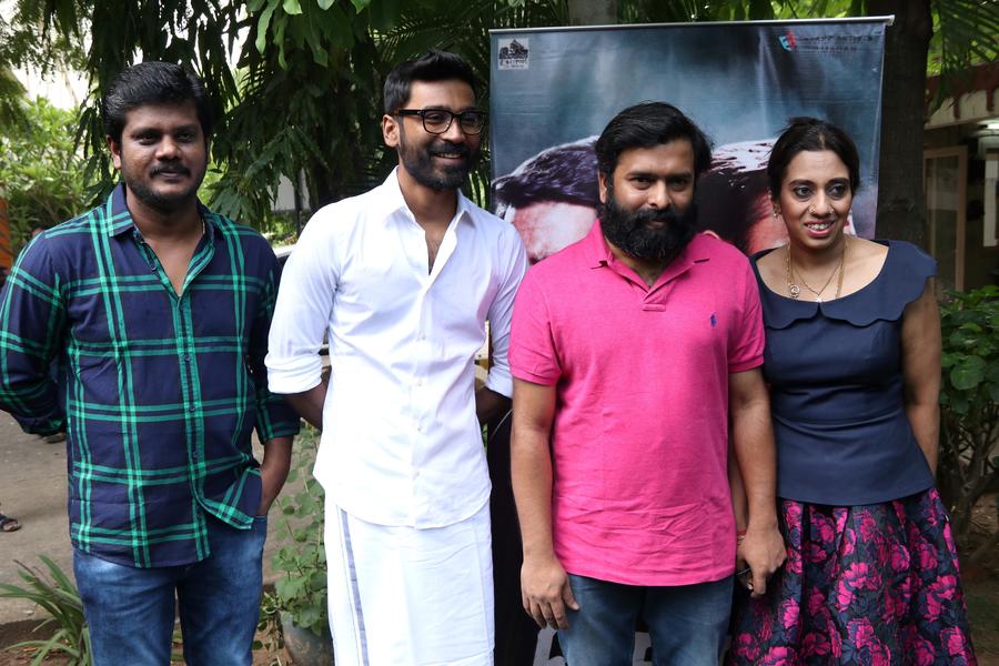 Kodi Press Meet Stills | Director Durai Senthil Kumar, Dhanush, Music Director Santhosh Naryanan