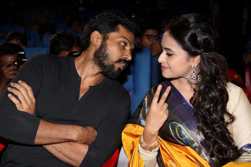 Karthi, Sri Divya at Kashmora Audio Launch