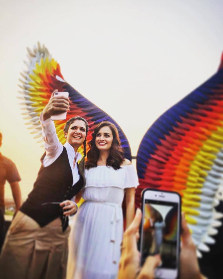 Stunning Dia Mirza at the GoodHomes For Art Festival in Mumbai