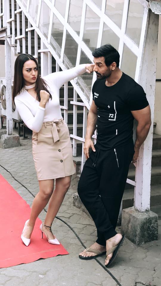 John Abraham, Sonakshi Sinha during force 2 promotion