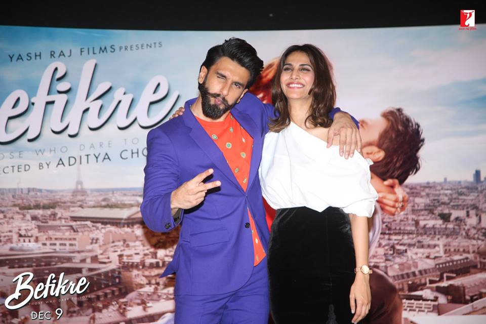 Ranveer Singh & Vaani Kapoor at the You And Me song launch from 'Befikre'