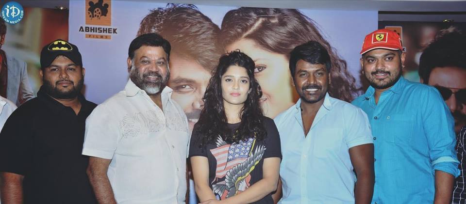 Raghava Lawrence, Ritika Singh, Sakthi Vasu, Director P. Vasu, Thaman Music Director at Shivalinga Press Meet Stills