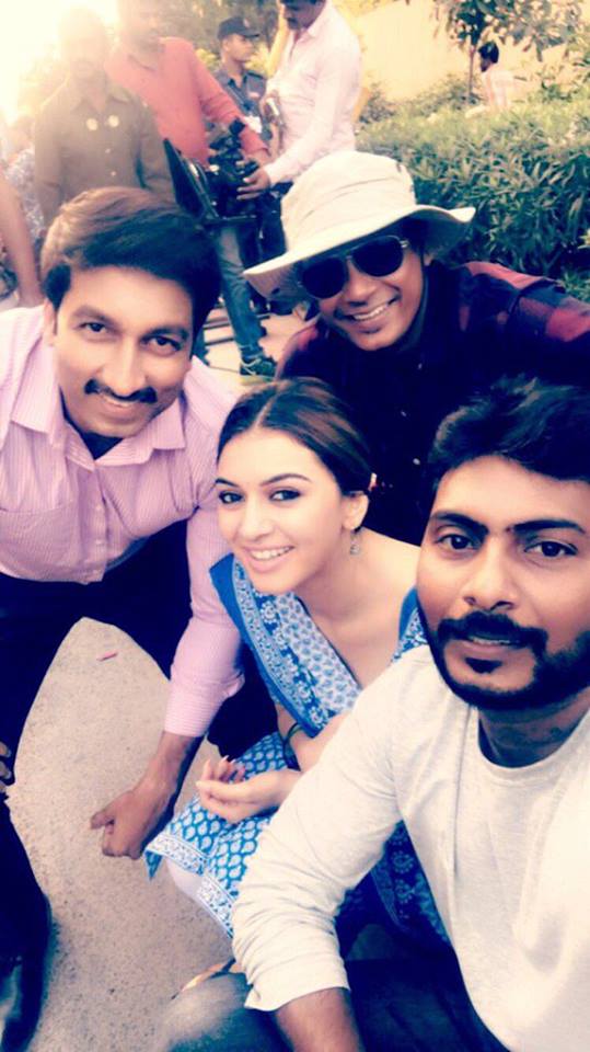 Hansika, Gopichand on the sets of Sampath Nandi's Untitled film