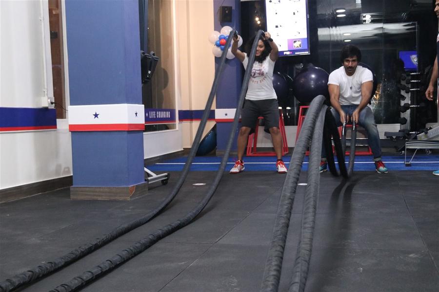 Actor Aadhi and Actress Gayathrie inaugurated the new fitness centre 'F45'