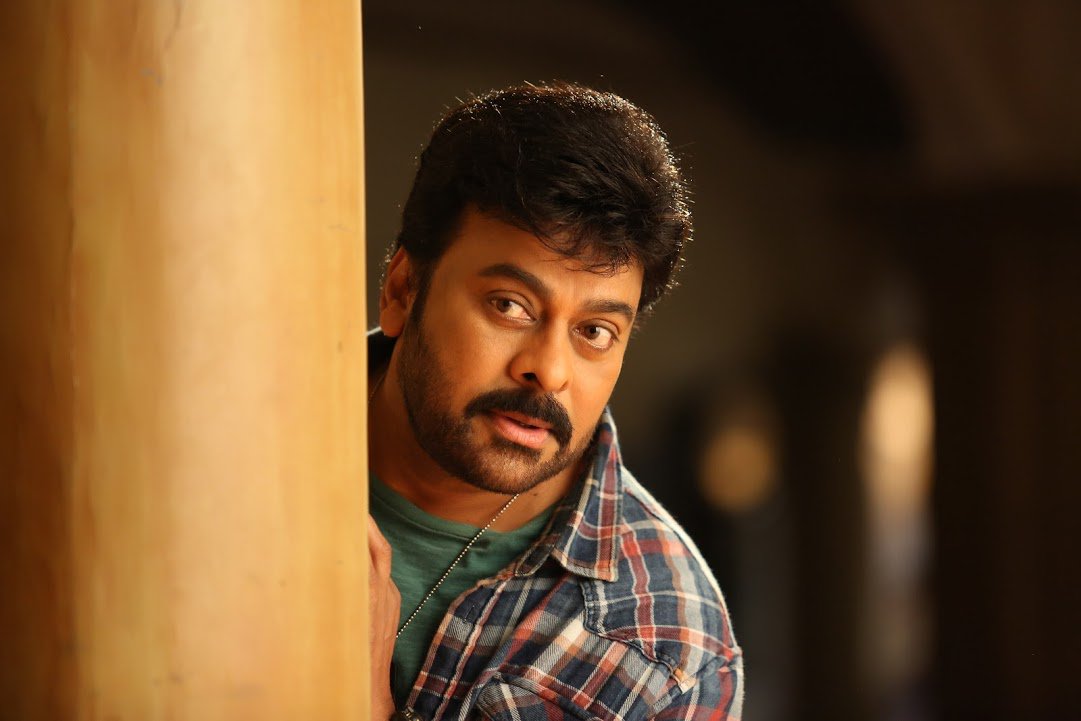 Chiranjeevi on the sets of Khaidi No. 150 Stills