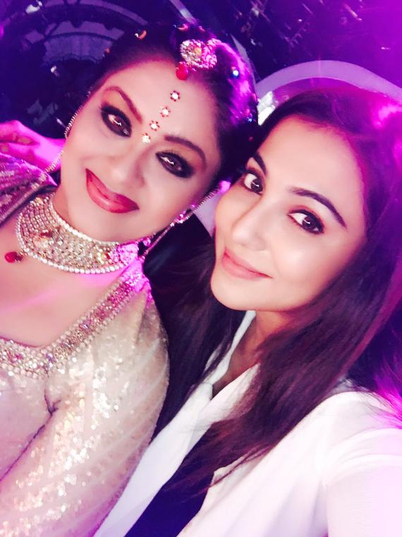 Parvathy Nair, Sudha Chandran On the sets of Dance Jodi Dance