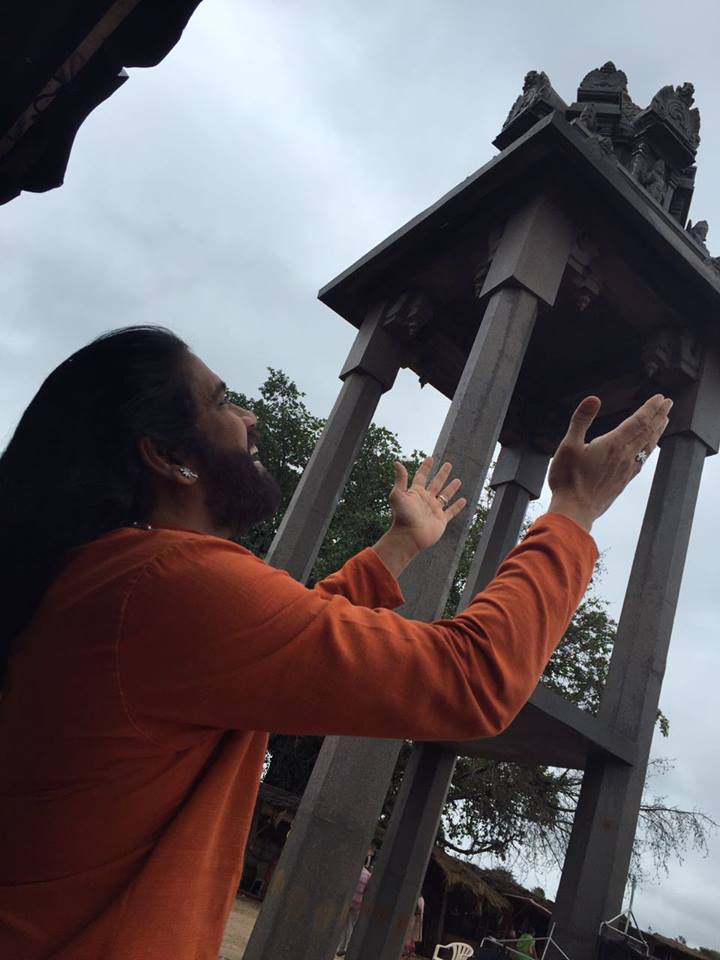 Nagarjuna Akkineni on the sets of Om Namo Venkatesaya