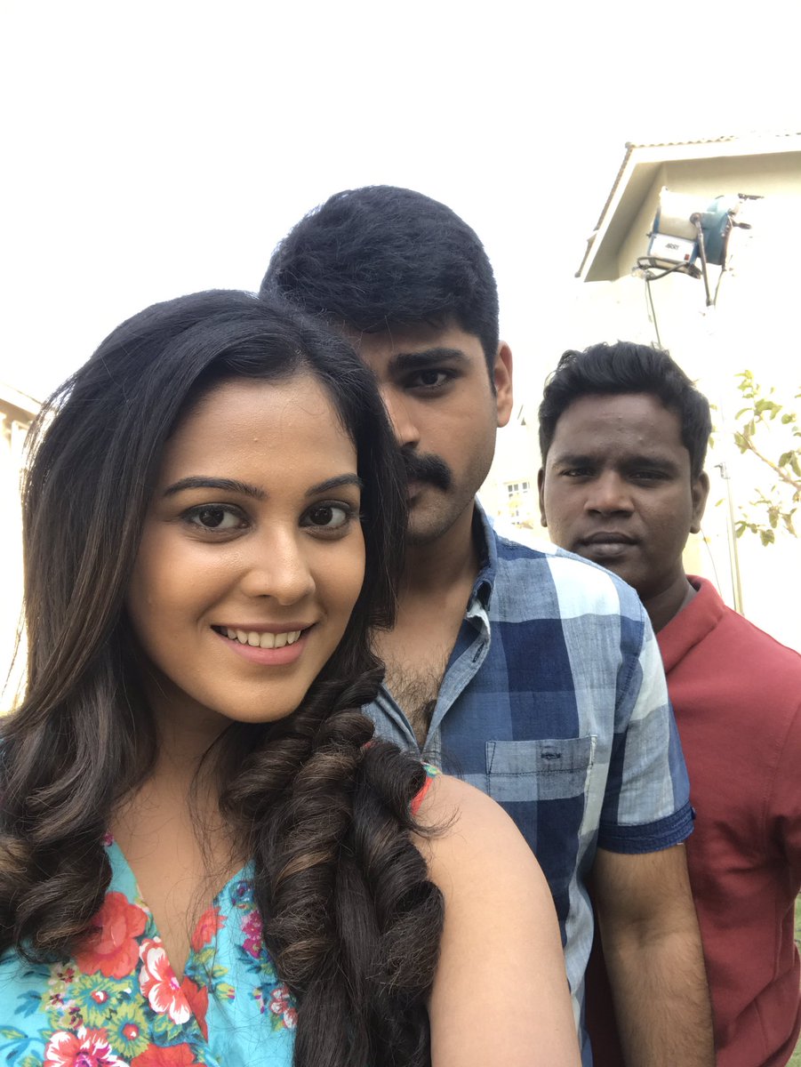 Shirish Saravanan and Chandini Tamilarasan at Raja Ranguski Shooting Shot