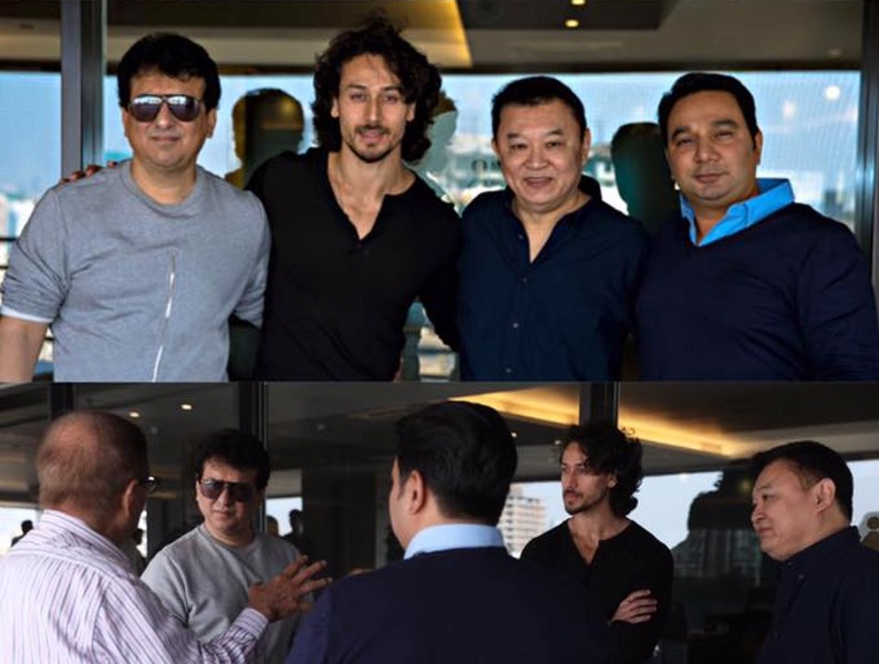 Baaghi 2 Team - Tiger Shroff, Indian choreographer and director Ahmed Khan and producer Sajid Nadiadwala met Tony Ching
