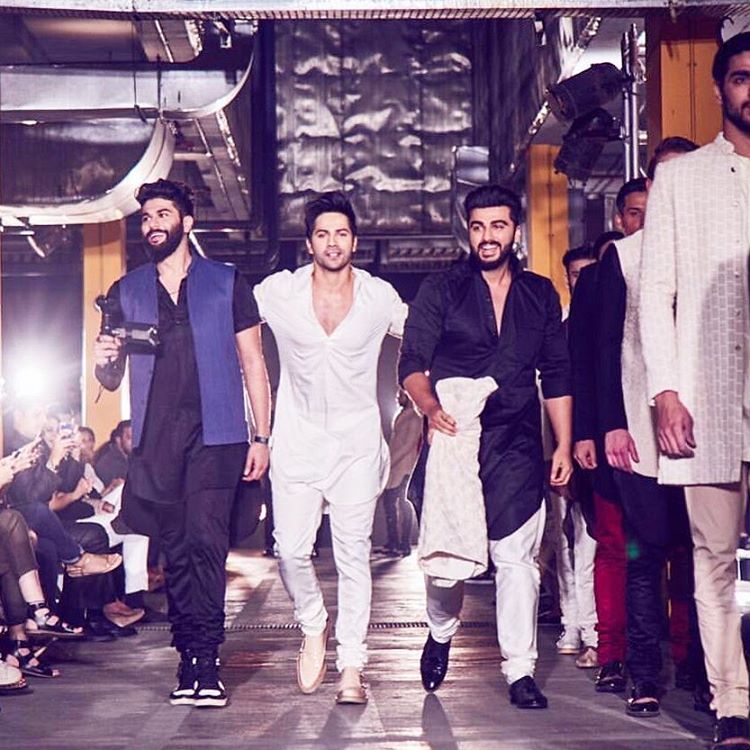 Varun Dhawan, Arjun Kapoor at Lakme Fashion Week Summer Resort 2017