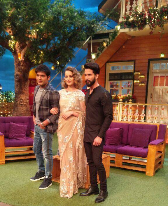 Shahid Kapoor and Kangana Ranaut promote Rangoon on The Kapil Sharma Show