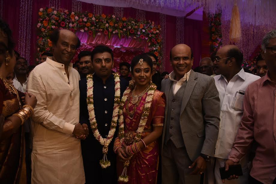 Superstar Rajinikanth at Vagai Chandrasekhar Sir's Family Wedding Reception