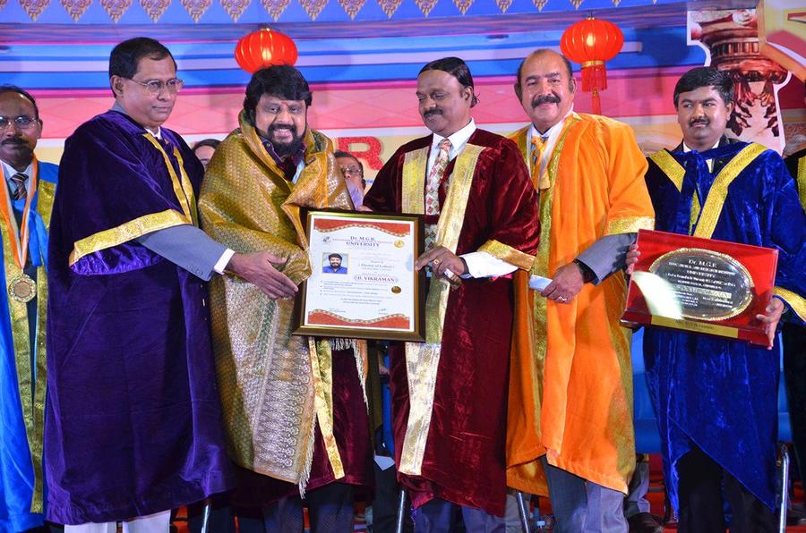 Stills Of Doctorate to Film Star Actor Vijayakumar & Director Vikraman by MGR Research & Educational University