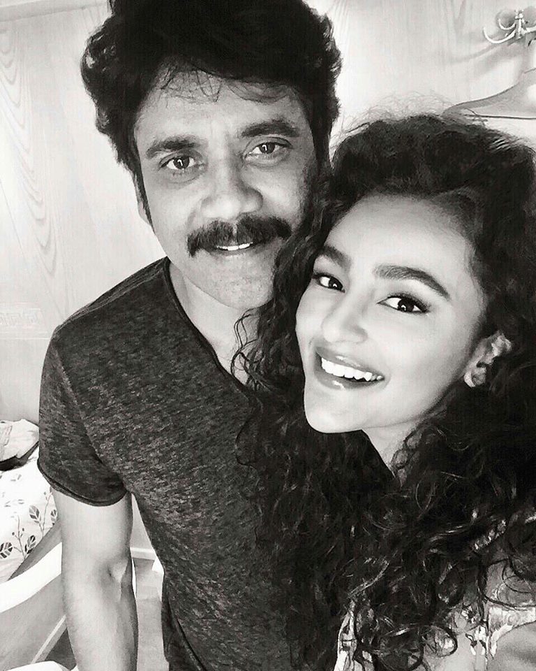 Akkineni Nagarjuna and seerat kapoor on the sets of Raju Gari Gadhi 2