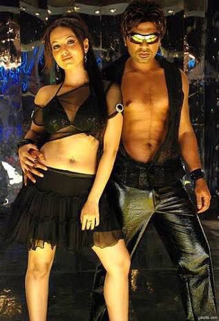 Sana Khan and Str in Silambattam