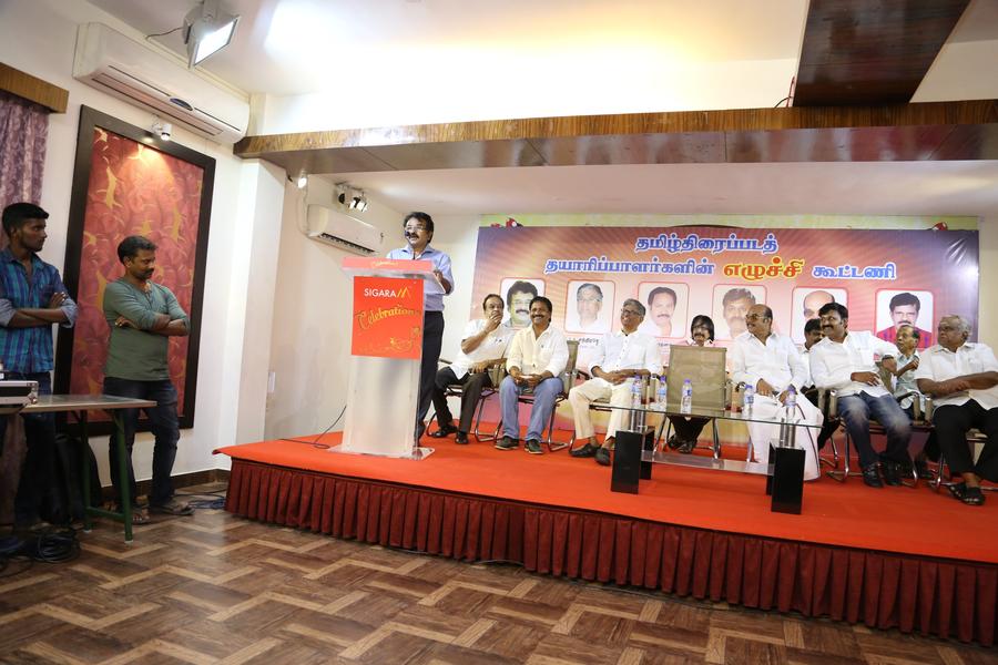 Tamil Film Producer Council Election Manifesto Of Ezhuchi Ani and Press Meet Stills | Director A L Alagappan, Director S A Chandrasekhar