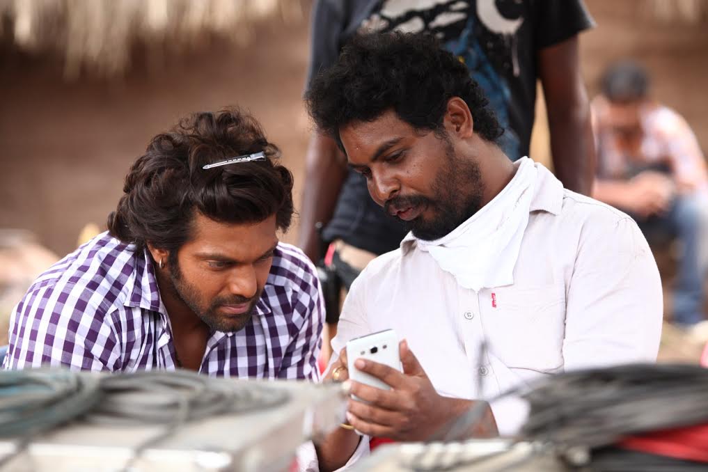 Kadamban Director Naveen Ragavan with Arya at Kadamban Shooting Spot