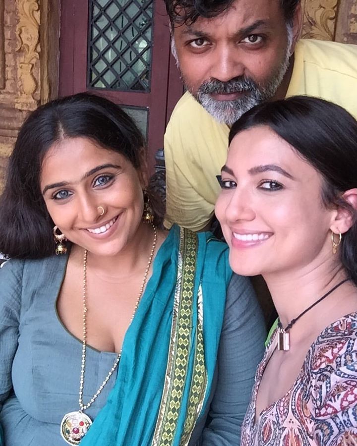 Vidya Balan, Gauhar Khan and Srijit Mukherji On The Sets Of Begum Jaan