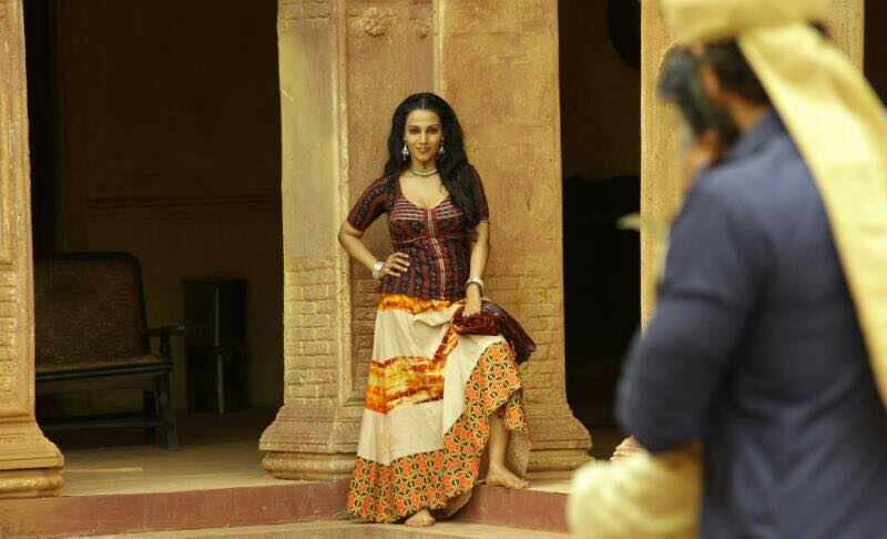 Flora Saini working stills from Begum Jaan