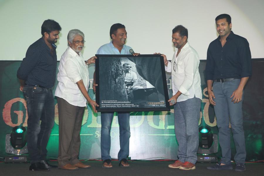 Jayam Ravi, AL Vijay, Tirru, Prakash Raj at Vanamagan Audio Launch
