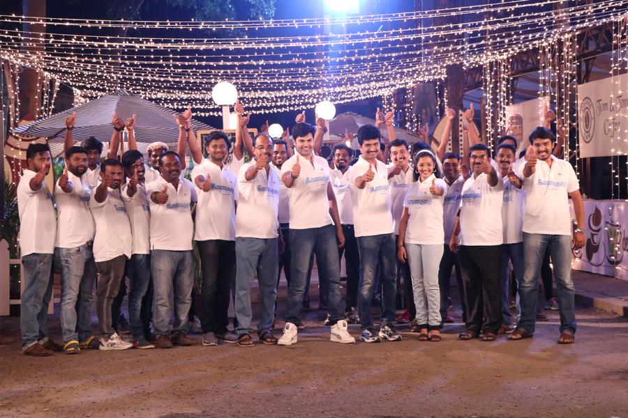 Shankar-Suresh, Ganesh Venkatraman, Erode Mahesh and Koushika stills from the sets of Inayathalam