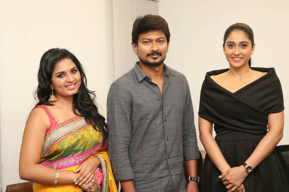 Udhayanidhi Stalin, Regina Cassandra, Srushti Dange At Saravanan Irukka Bayamaen Press Meet