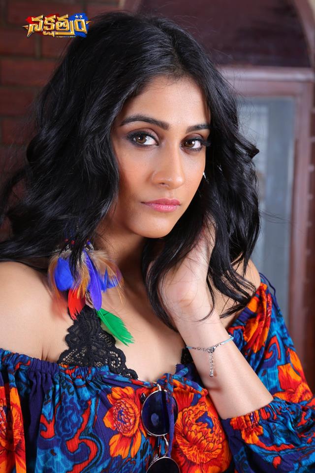 Regina Cassandra on the sets of Nakshatram Movie