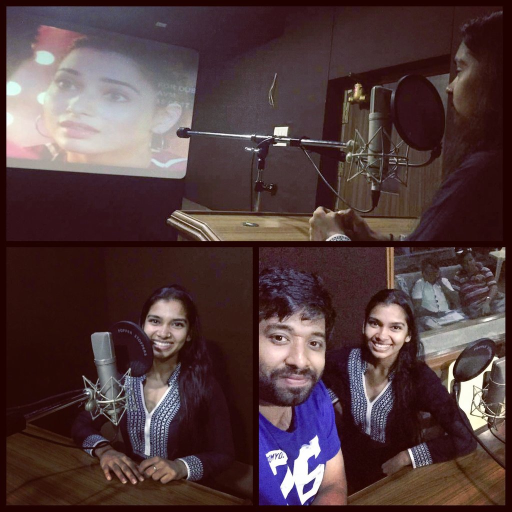 Dubbing Artist Manasi completes her dubbing for Tamannaah