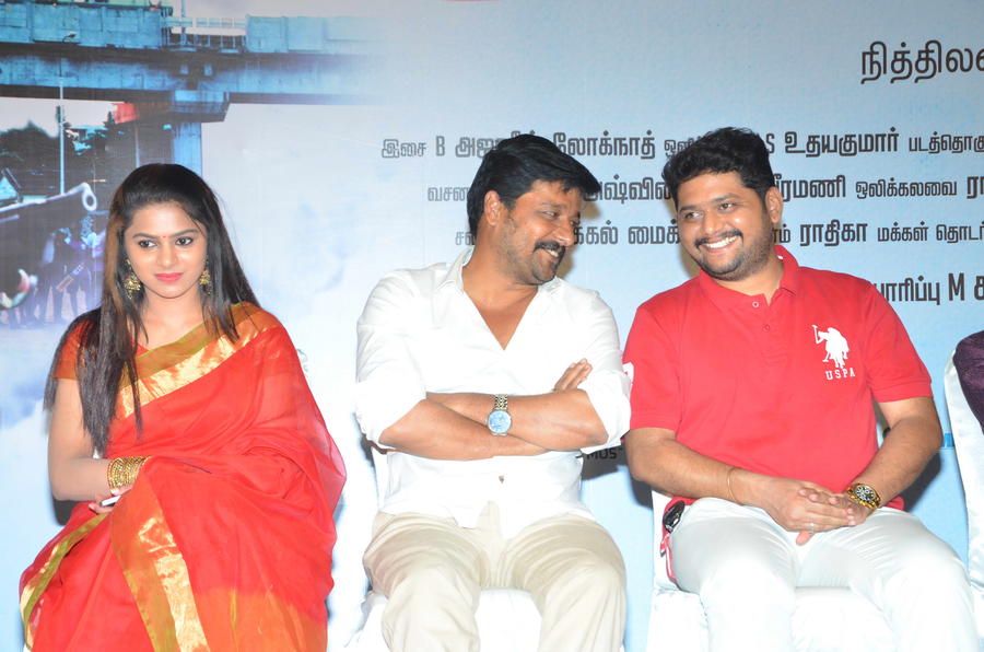 Vidharth, Delna Davis, Music Director Ajaneesh Loknath at Kurangu Bommai Audio Launch