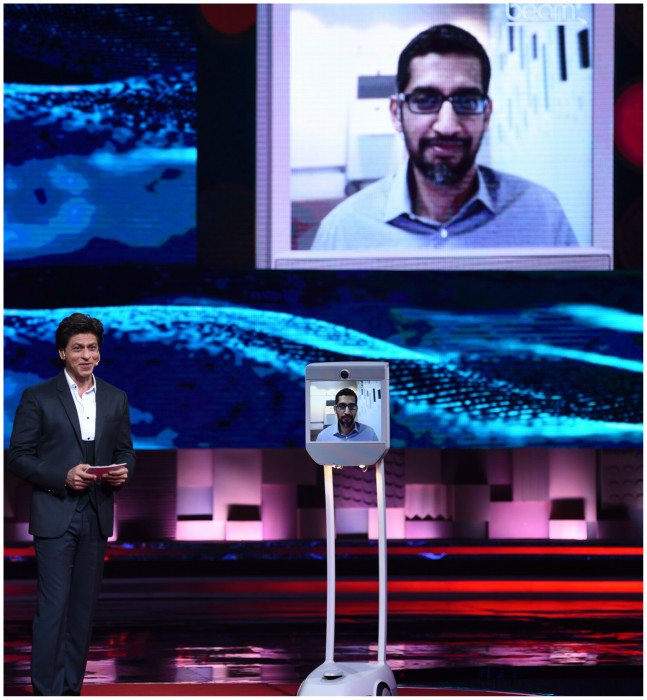 Google CEO with Shah Rukh Khan in TED Talks