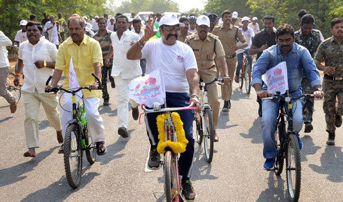 Balakrishna Participates In Cycle Rally Photos.