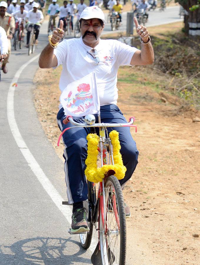 Balakrishna Participates In Cycle Rally Photos.