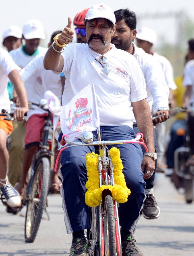 Balakrishna Participates In Cycle Rally Photos.