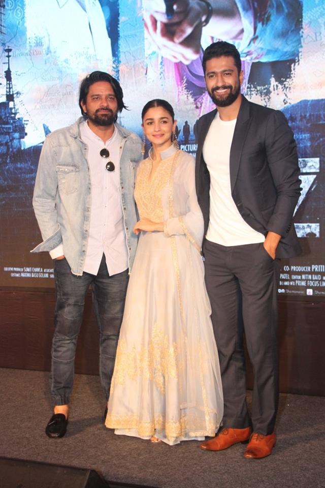 Alia Bhatt, Vicky Kaushal and Meghna Gulzar at Song Launch Stills.